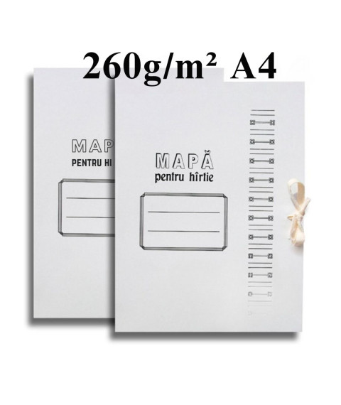 Mapă din carton cu legatură A4, 260 gr.